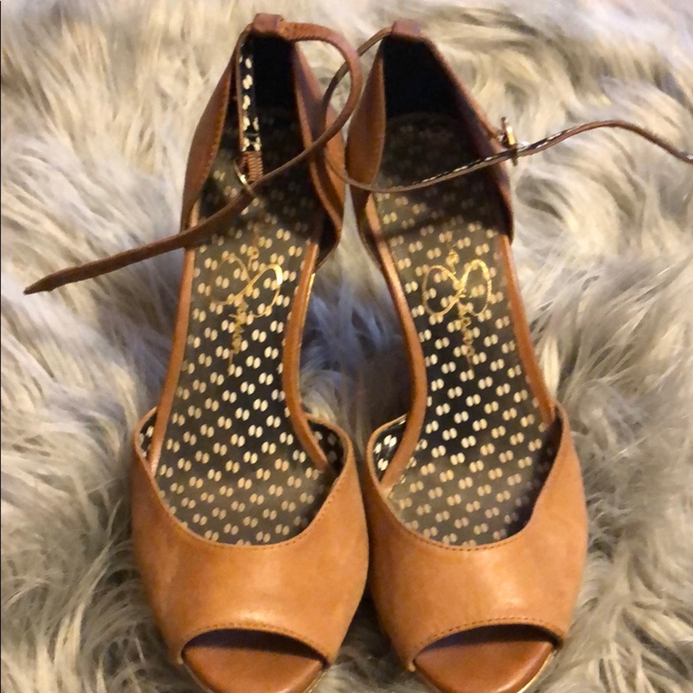 Tan/cork Jessica Simpson wedges